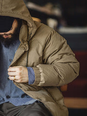 ワイドキルティン グシーム ダック ダウンジャケット