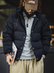 ワイドキルティン グシーム ダック ダウンジャケット