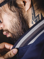 刺繡入りツイードバーシティ 中綿 ジャケット