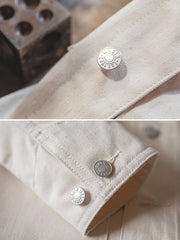 ホワイト デニム ワークジャケット