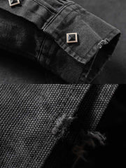 エイジング加工 ブラックデニム ウェスタンジャケット