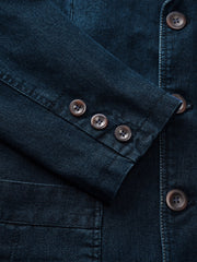 マルチストライプ裏地 デニムブレザージャケット