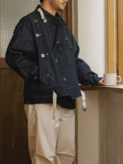 スウェーデン バイカー デニム ジャケット