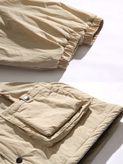 三色展開 襟コーデュロイ 中綿ジャケット