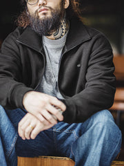 アメカジ ハイネック テニススウェット