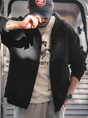 フード付き ワッフルスウェット