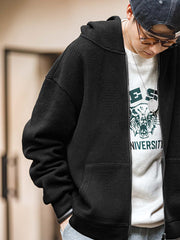 フード付き ワッフルスウェット