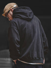 裾ボタンデザイン フード付きスウェット