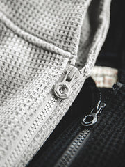 フード付き ワッフルスウェット