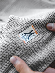 フード付き ワッフルスウェット