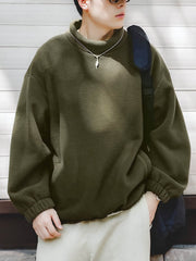 ドローコード付き ミッドカラー 無地 スウェット