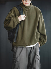 ドローコード付き ミッドカラー 無地 スウェット