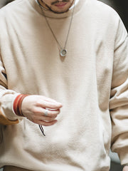 コントラストカラー フリースパッチワークスウェット