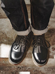 レザー オックスフォード ブーツ