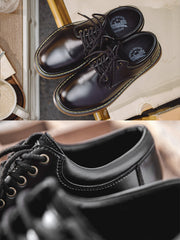 レザー オックスフォード ブーツ