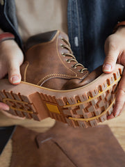 レトロ ハイカット ワークブーツ