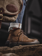 レザー ハイカット イエローブーツ