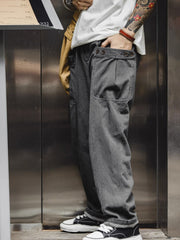 氷染め加工 ワイド カーゴパンツ
