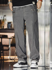 氷染め加工 ワイド カーゴパンツ