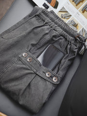 氷染め加工 ワイド カーゴパンツ