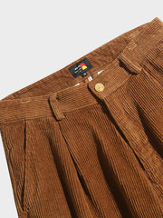 全綿 コーデュロイ ストレート スラックス