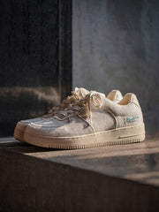 刺繍入り リネン スケートボート シューズ