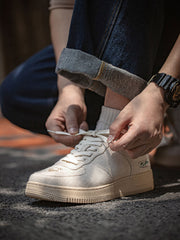 刺繍入り リネン スケートボート シューズ