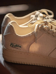 刺繍入り リネン スケートボート シューズ