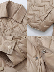 キルティング 厚手 ダウンシャツジャケット