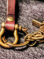 めし革 フェザーキーホルダー