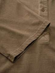 ブラウン ヘンリー半袖Tシャツ