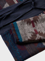 バーシブル仕様 無地xナバホ織り はんてん