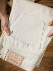 12oz ホワイト 赤耳 デニムパンツ