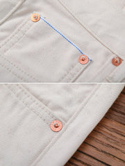 12oz ホワイト 赤耳 デニムパンツ