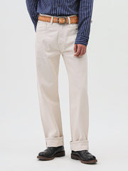 12oz ホワイト 赤耳 デニムパンツ