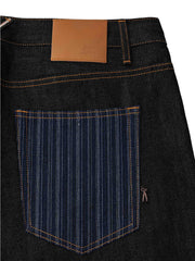 13.3oz赤耳 バックポケット配色切替デニムパンツ