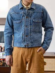 レトロウォッシュデニム18ozショートジャケット