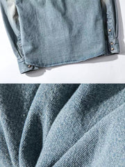 2色 ウォッシュ加工 デニムシャツ ジャケット