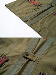 2色 エスニック柄 コットン はんてん