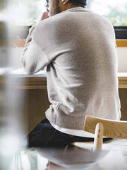 3色 ドロップショルダー ニット スウェット