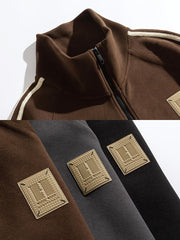 3色 スタンドカラー フルジップ パーカー