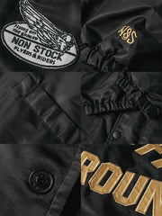 3色 防水 ナイロン バイカー ジャケット