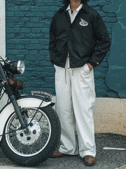 3色 防水 ナイロン バイカー ジャケット