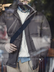 3色 ワックスサーフェス ダウンジャケット