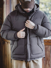 3色 ワックスサーフェス ダウンジャケット