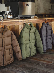 3色 ワックスサーフェス ダウンジャケット