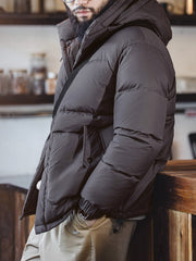 3色 ワックスサーフェス ダウンジャケット