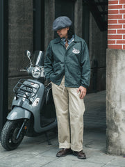 3色 防水 ナイロン バイカー ジャケット