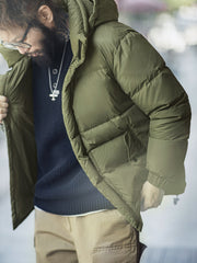 3色 ワックスサーフェス ダウンジャケット