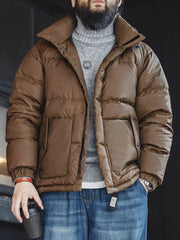 3色 ワックスサーフェス ダウンジャケット